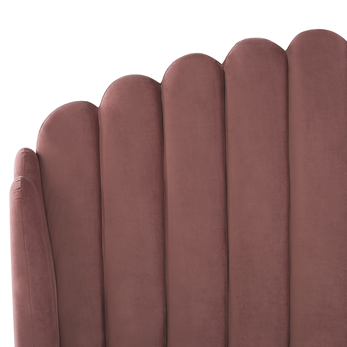 Beliani - AMBILLOU - Tweepersoonsbed - Roze - 160 x 200 cm - Fluweel