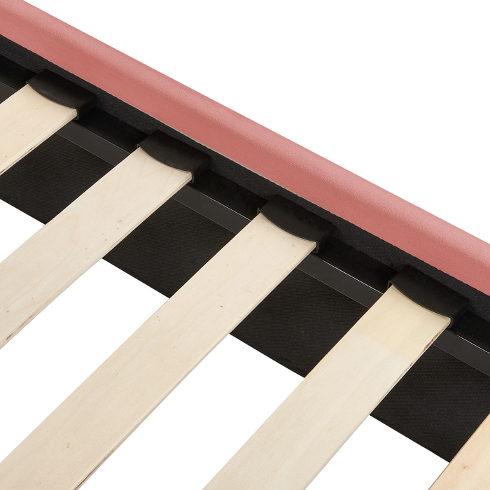 Beliani - CHALEIX - Tweepersoonsbed - Perzik - 160 x 200 cm - Fluweel