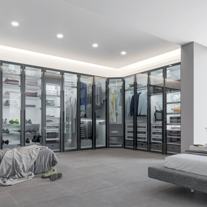 Jutzler Smoke Draaideurkast Rookglas 6 deuren