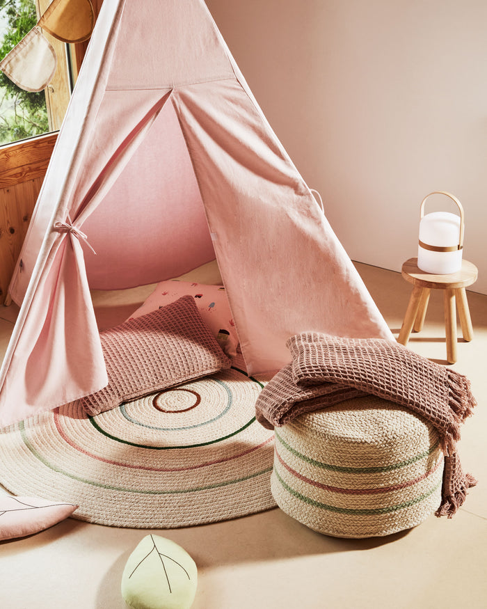 Kave Home - Kinderkruk Dilcia in massief rubberhout 31 cm hoog