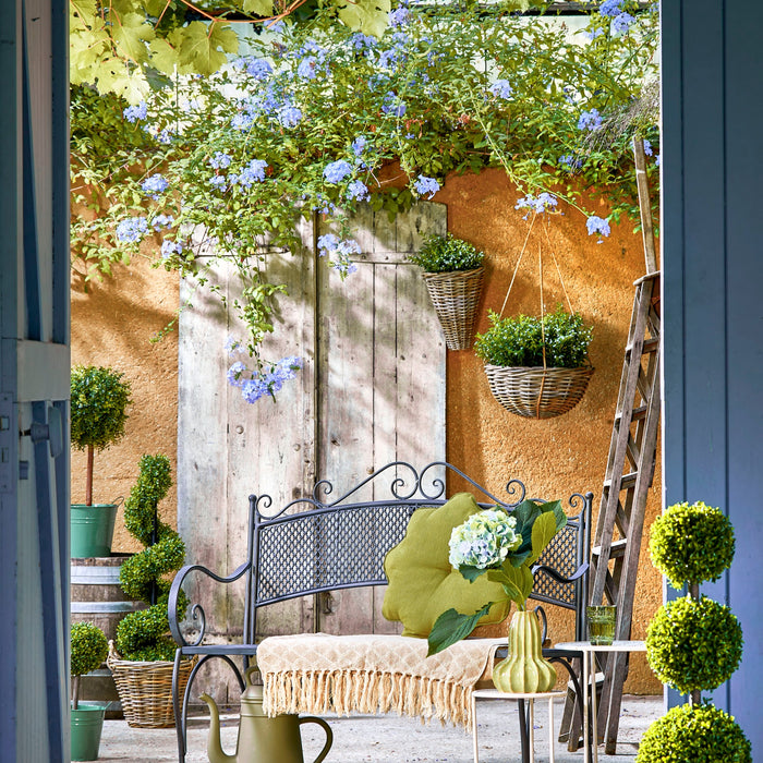 Mica Decorations Marcia Plantenmand voor Buiten - H23 x Ø30 cm - Grijs