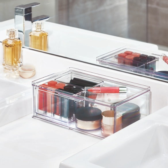 iDesign - Opberglade, 17.8 x 26.7 x 10.8 cm, Kunststof, Transparant -