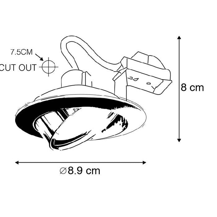 QAZQA Set van 12 inbouwspots wit kantelbaar - Cisco