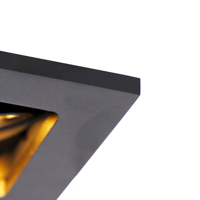 QAZQA Set van 3 moderne inbouwspots zwart verstelbaar - Qure