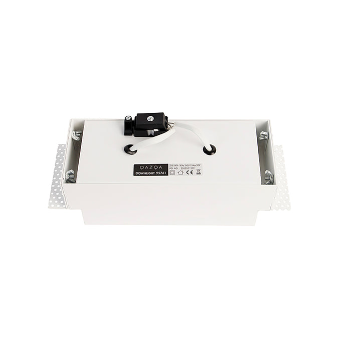 QAZQA Set van 6 inbouwspots wit GU10 kantelbaar trimless 2-lichts -