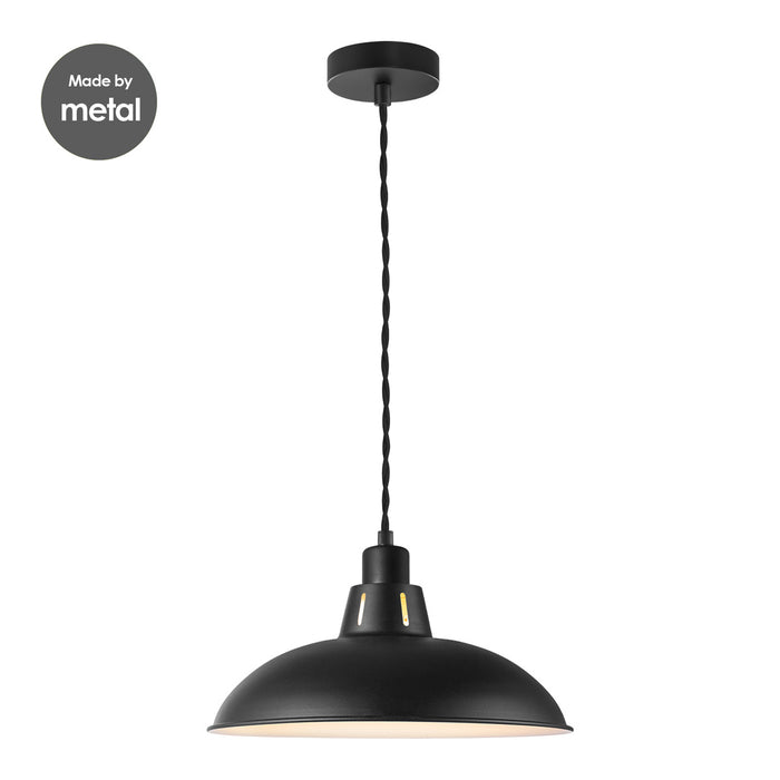 Home Sweet Home Lampenkap Altis rond zwart - B:30.5xD:30.5xH:12cm