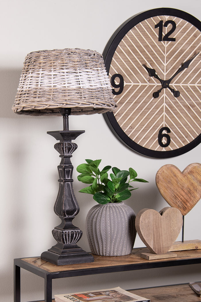 Clayre & Eef Lampenkap Ø 38x22 cm Beige Rotan