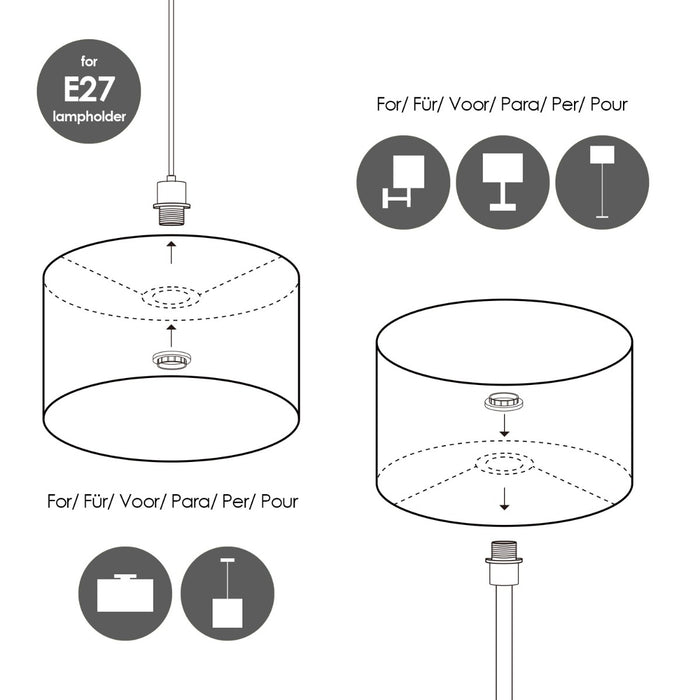 Home Sweet Home Lampenkap Bling beige - B:50xD:50xH:25cm