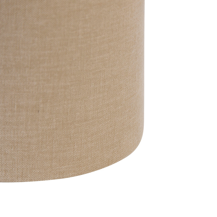 QAZQA Stoffen lampenkap lichtbruin rond 18|18|14