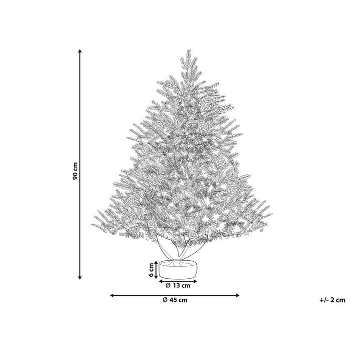 Beliani - MALIGNE - Kerstboom - Groen - 90 cm - Synthetisch materiaal