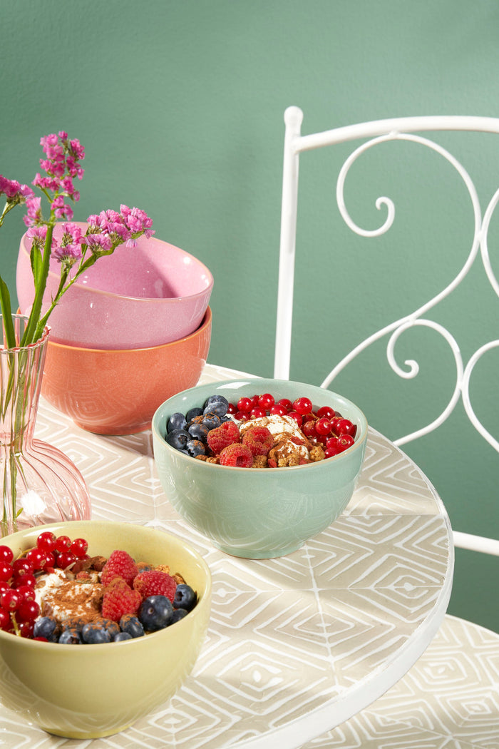 Mica Decorations Rico Schaaltjes - Set van 4 - Ø14 cm - Meerkleurig