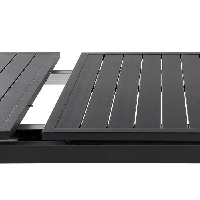 Beliani-VALCANETTO -Tuintafel-Zwart-90 x 180|240 cm-Aluminium