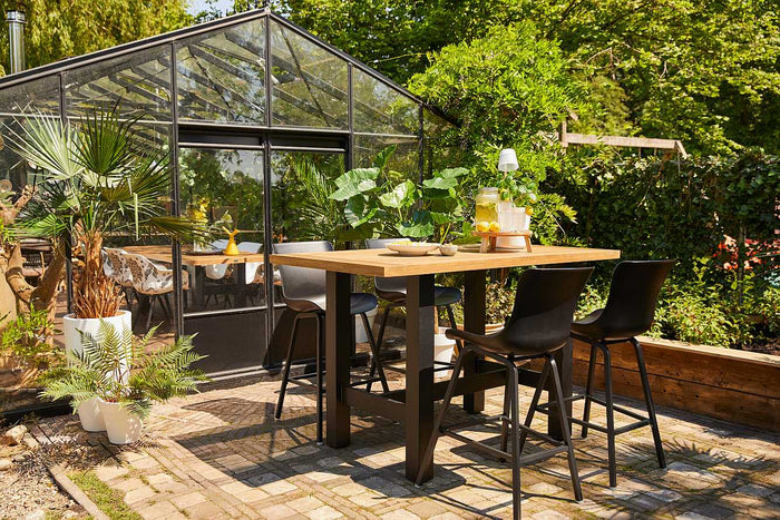 Hartman Sophie Yasmani Bartafel 180 Cm Naturel Teak - Zwart H-Frame