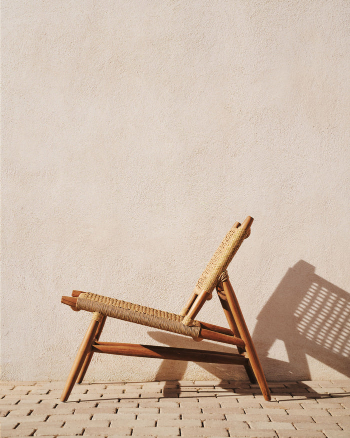 Kave Home - Codolar fauteuil in massief teakhout