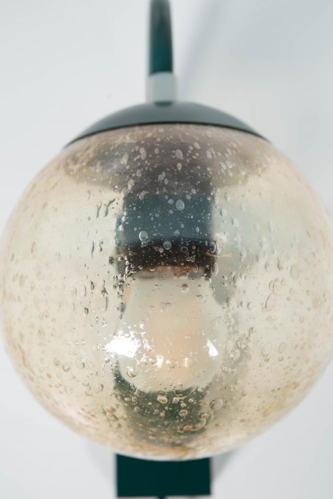 Reliving Vintage Jaren 60|70 Wandlamp Groen & Glas, Bubbels Bollamp