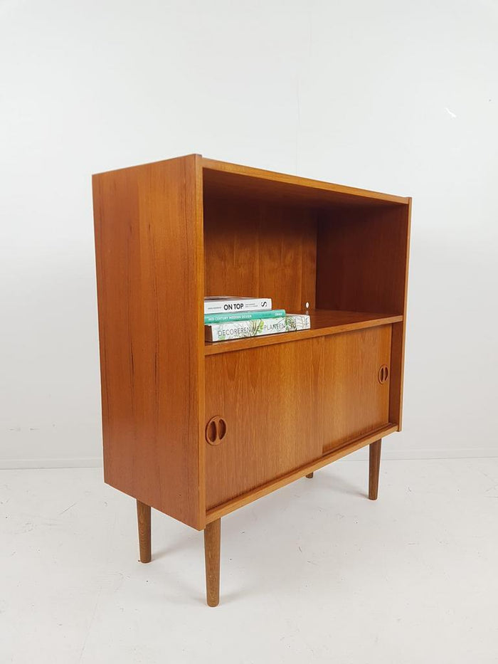 Reliving Vintage Deens Teak Schuifdeurkastje Kastje Deurtjes