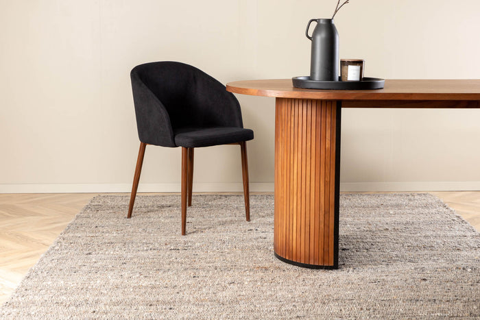 Hioshop Loump vloerkleed 230x160 cm wol beige, grijs.