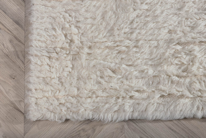 Hioshop Leiko vloerkleed 300x200 cm wol wit.