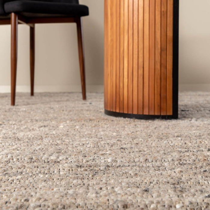 Hioshop Loump vloerkleed 300x200 cm wol beige, grijs.