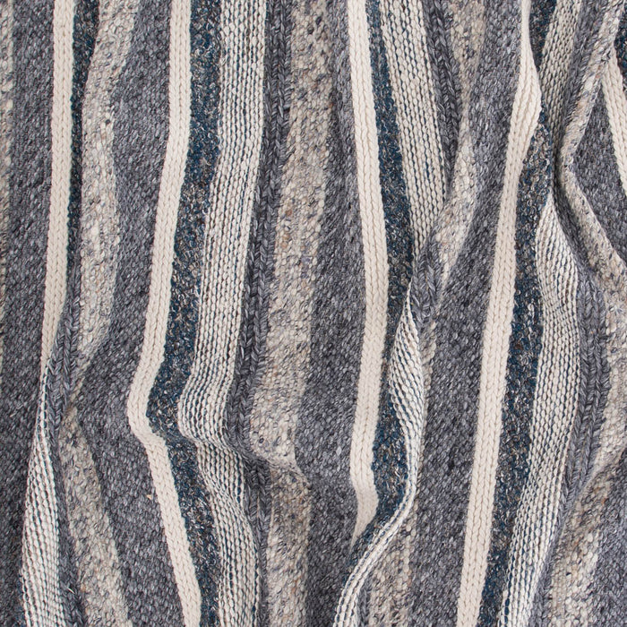 Hioshop Agra vloerkleed 240x170 cm wol blauw, grijs.