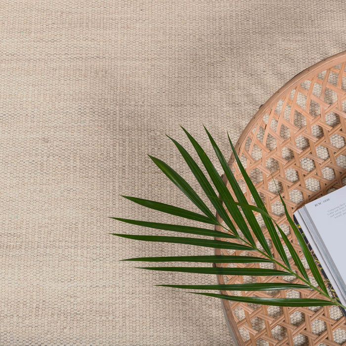 Hioshop Jaipur vloerkleed 300x200 cm wol beige.