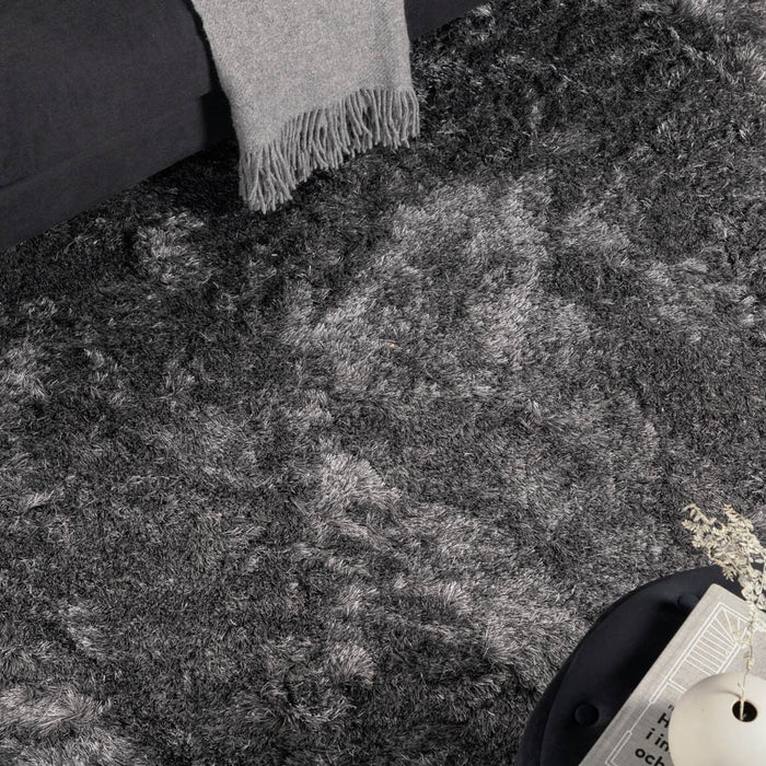 Hioshop Shiva vloerkleed 240x170 cm polyester grijs.