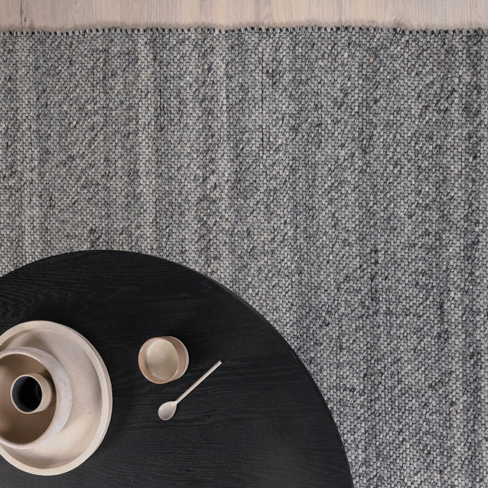 Hioshop Ganga vloerkleed 240x170 cm wol grijs.