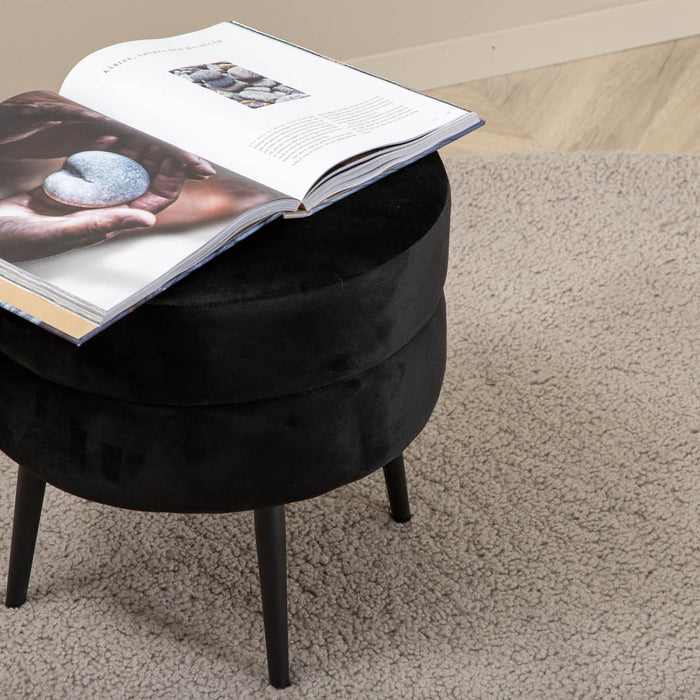 Hioshop Teddy vloerkleed Ø200 cm polyester grijs.