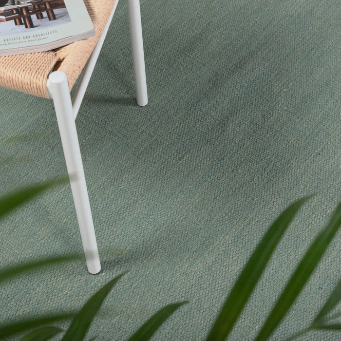 Hioshop Jaipur vloerkleed 300x200 cm wol olijfgroen.