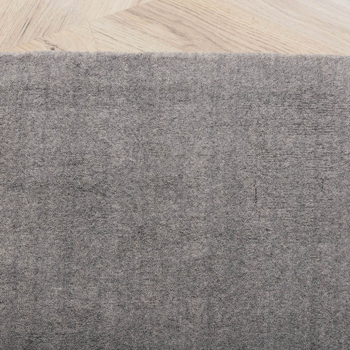 Hioshop Ulla vloerkleed 350x250 cm wol lichtgrijs.