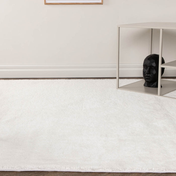 Hioshop Undra vloerkleed 350x250 cm polyester wit.