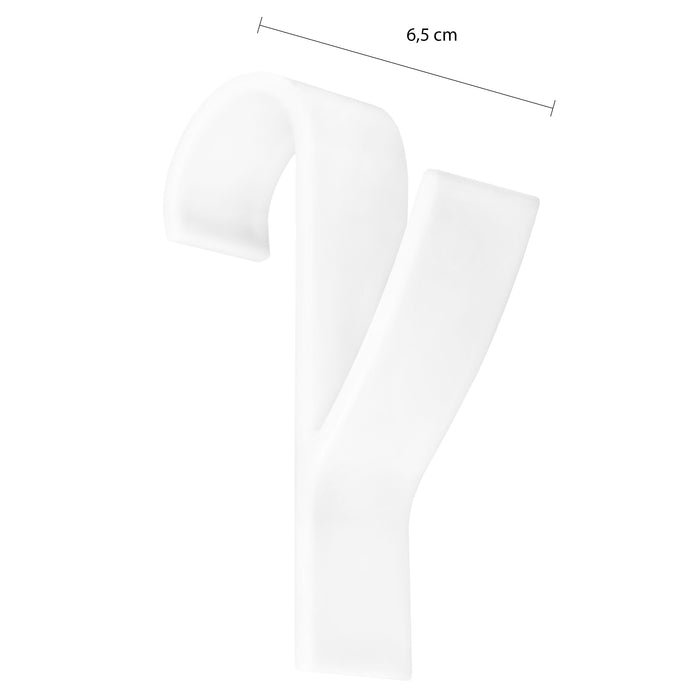 QUVIO Handdoekhouder plastic haakje - set van 2 - Wit