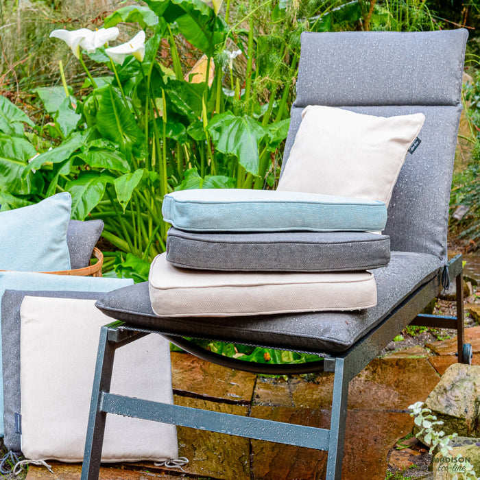 Madison - Bankkussen Dark grey canvas eco+ - Ca. 110x48 cm