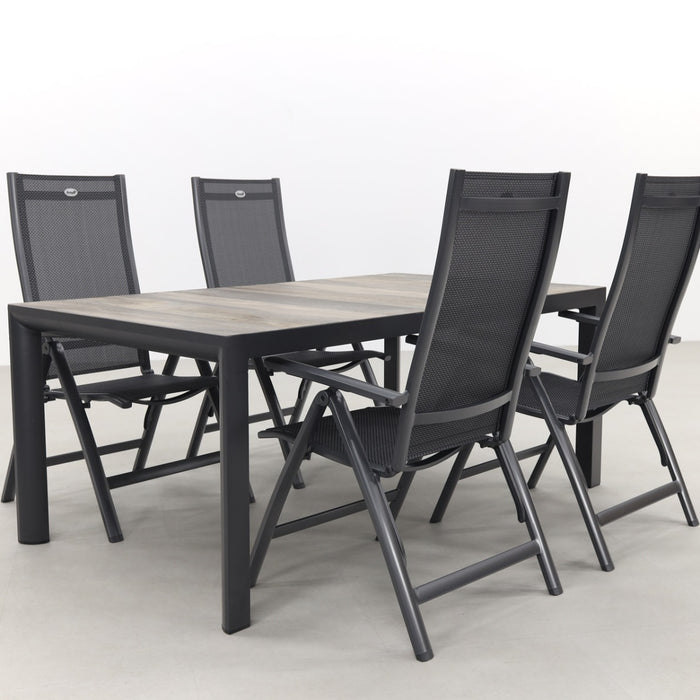 Hartman Roma|Kings tuinset antraciet - 180x100 cm.