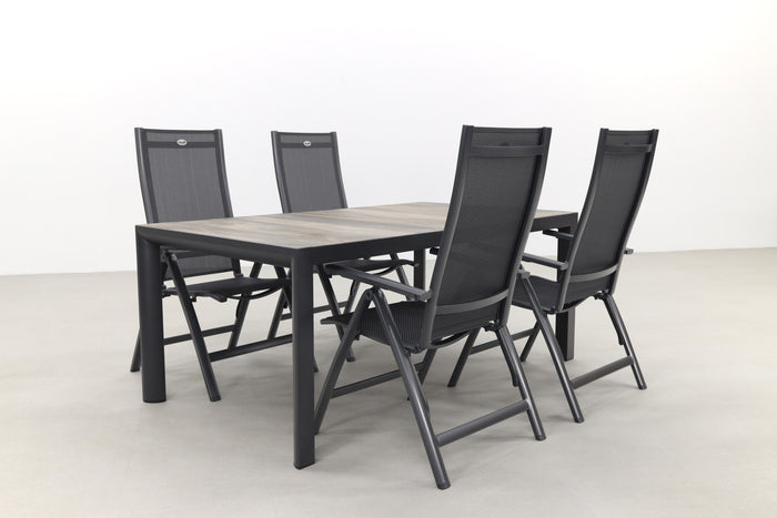 Hartman Roma|Kings tuinset antraciet - 180x100 cm.