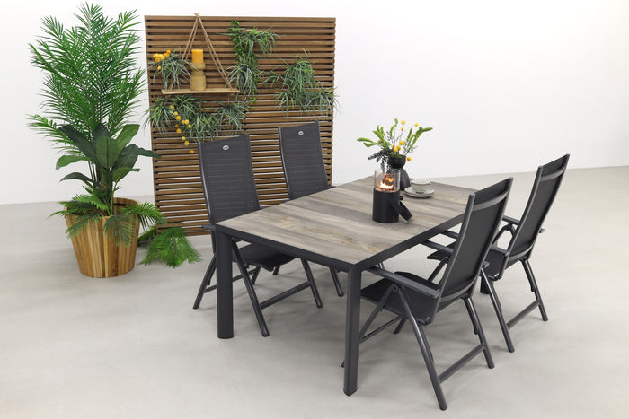 Hartman Roma|Kings tuinset antraciet - 180x100 cm.