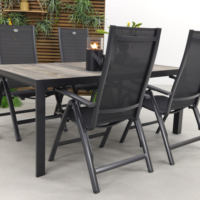 Hartman Roma|Kings tuinset antraciet - 180x100 cm.