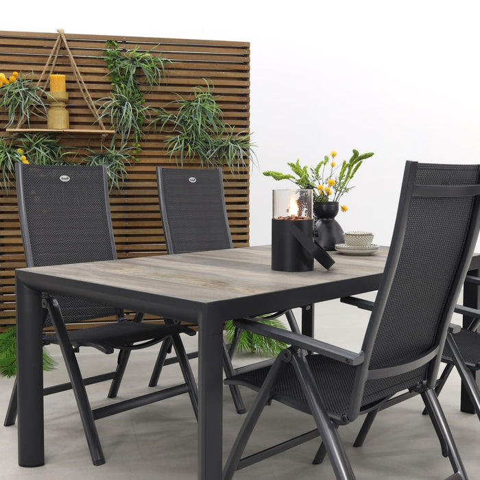 Hartman Roma|Kings tuinset antraciet - 180x100 cm.