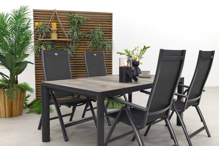 Hartman Roma|Kings tuinset antraciet - 180x100 cm.