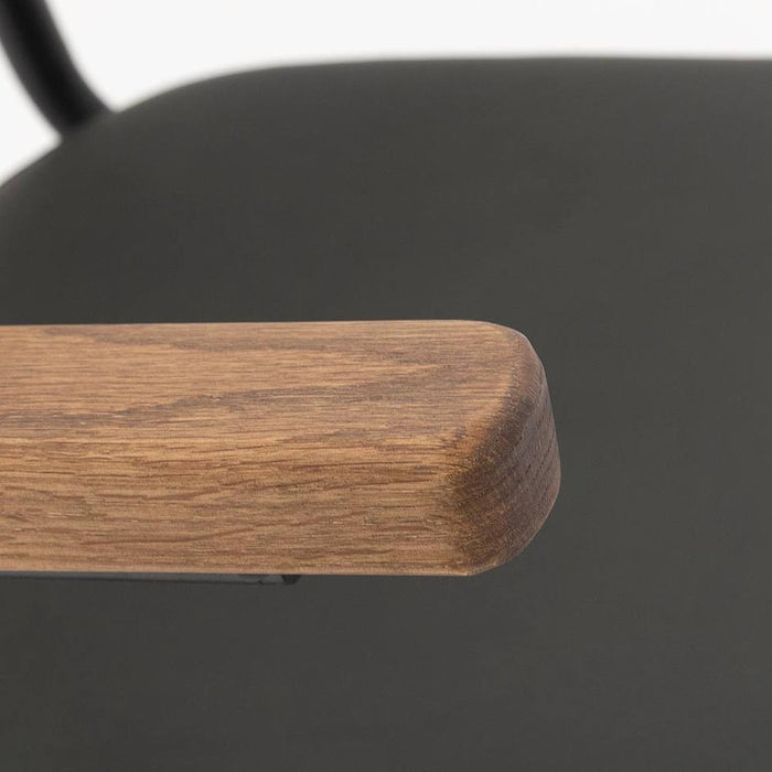 Goossens Barstoel Chaplin - groen Leder met armleuning