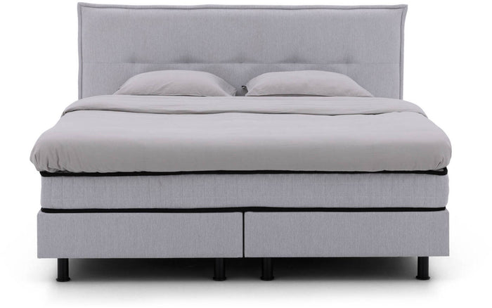 Goossens Boxspring Kaja - grijs - 180 x 212 cm cm