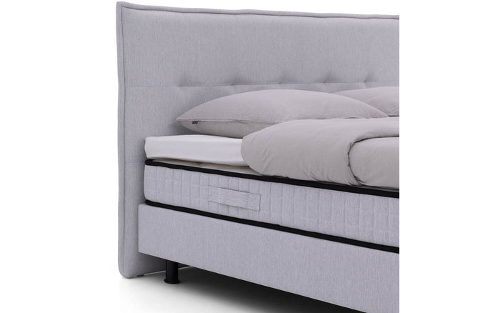 Goossens Boxspring Kaja - grijs - 180 x 212 cm cm
