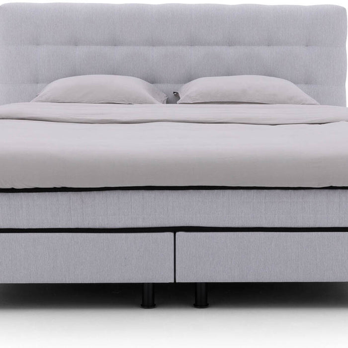 Goossens Boxspring Bjorn - grijs - 180 x 212 cm cm