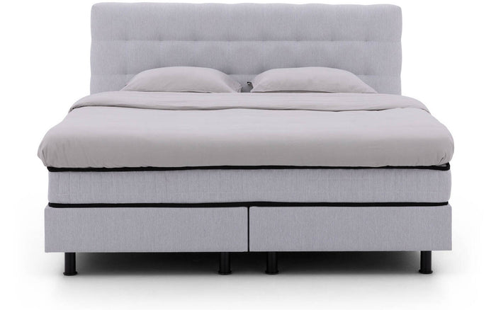 Goossens Boxspring Bjorn - grijs - 180 x 212 cm cm