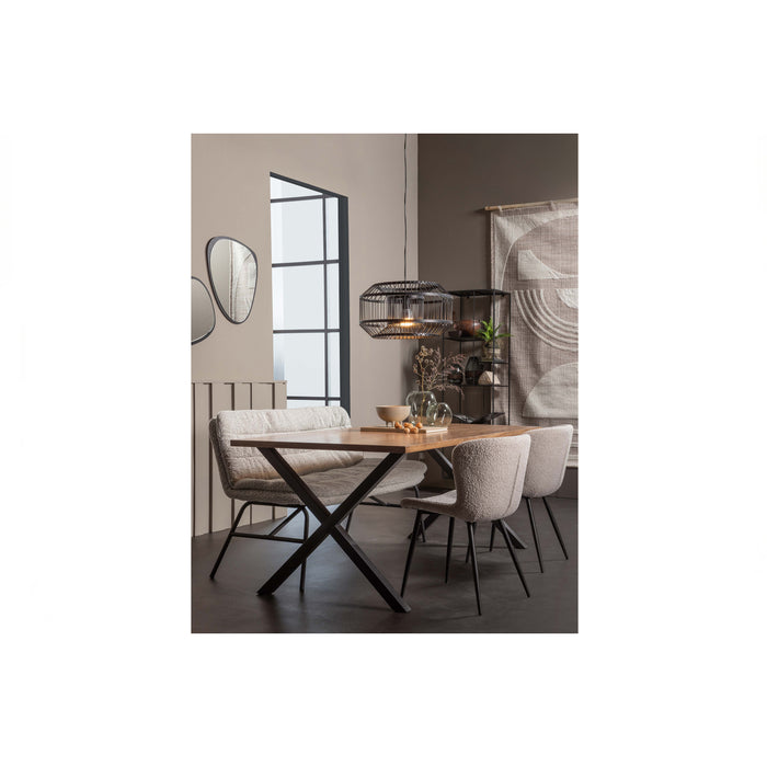 WOOOD Jimmy Eettafel X-Poot - 220 x 90 - Notenfineer