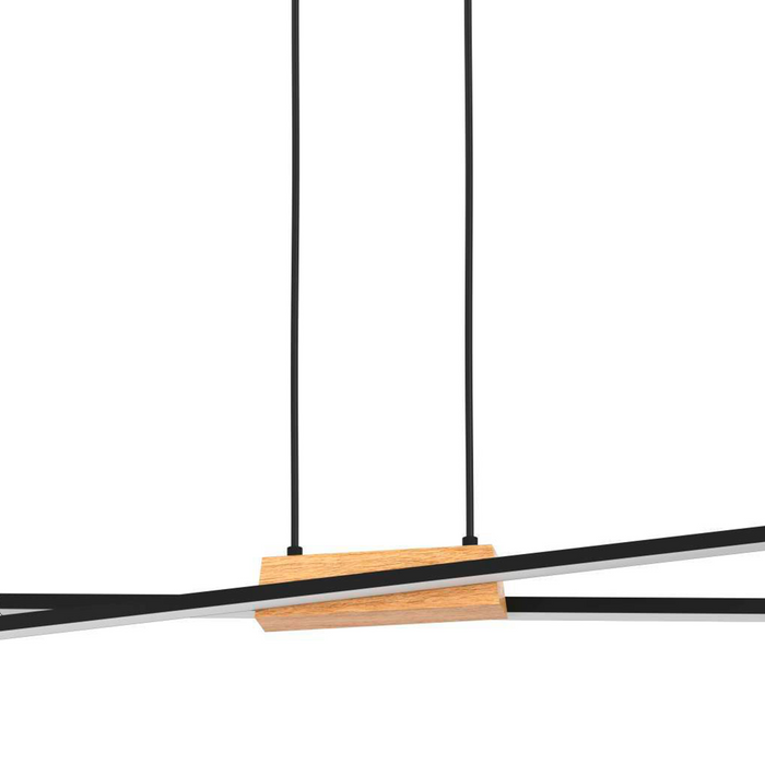 EGLO Panagria Hanglamp - LED - 93,5 cm - Zwart|Bruin|Wit