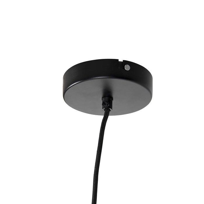 QAZQA LED Hanglamp leia - Zwart - Landelijk - D 46cm