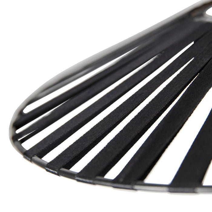 QAZQA LED Hanglamp leia - Zwart - Landelijk - D 46cm