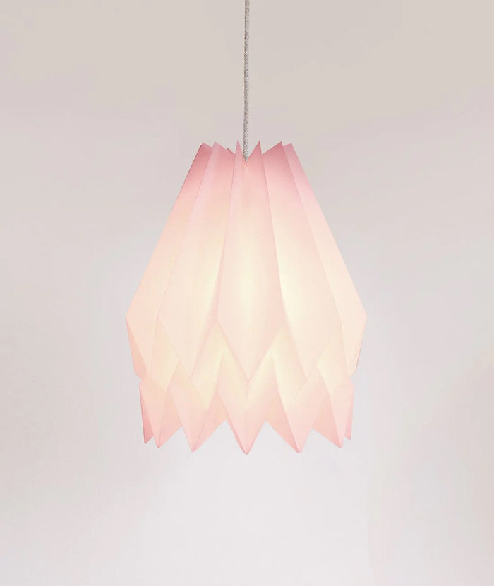 Orikomi Origami Hanglamp - Pastel Roze - Koordset wit