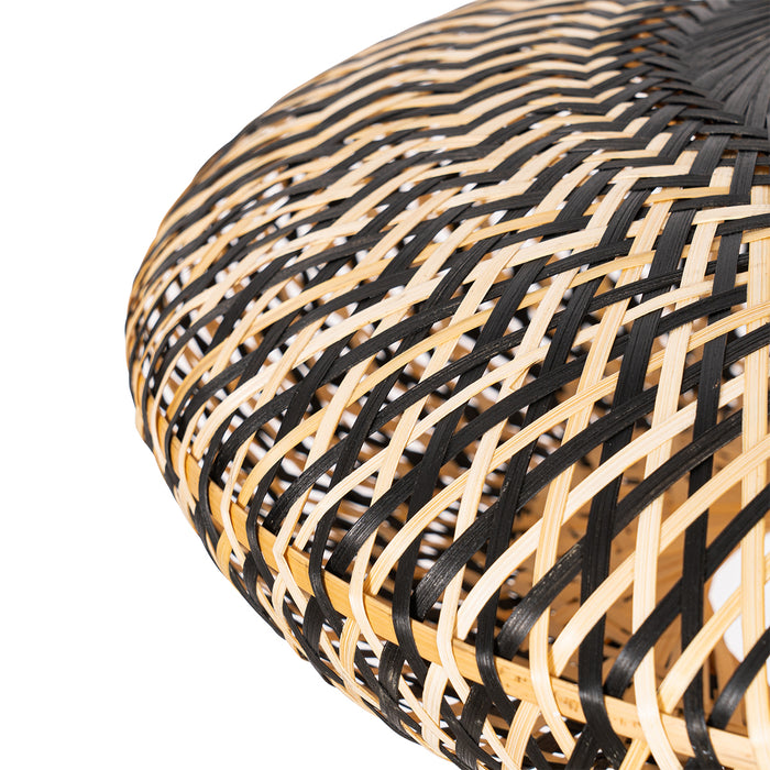 QAZQA Oosterse hanglamp zwart bamboe 50 cm - Ostrava